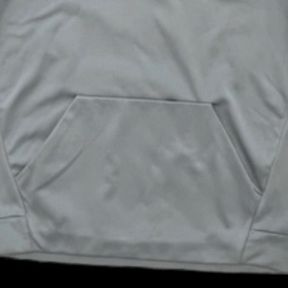 Nike Dri Fit Gray Purple Swoosh Hooded Pullover Sweatshirt - Picture 3 of 9